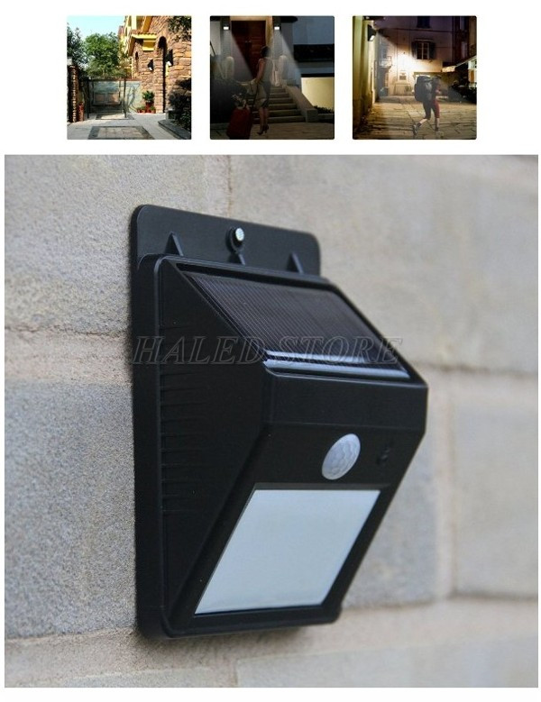 Đèn gắn tường năng lượng mặt trời mini 