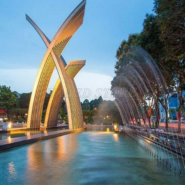 Đèn nấm chiếu sáng đài phun nước công viên