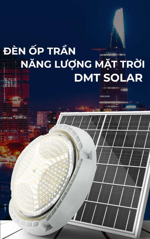Đèn ốp trần năng lượng mặt trời dùng trong nhà