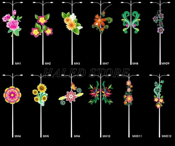 Đèn chiếu sáng công cộng hình hoa văn