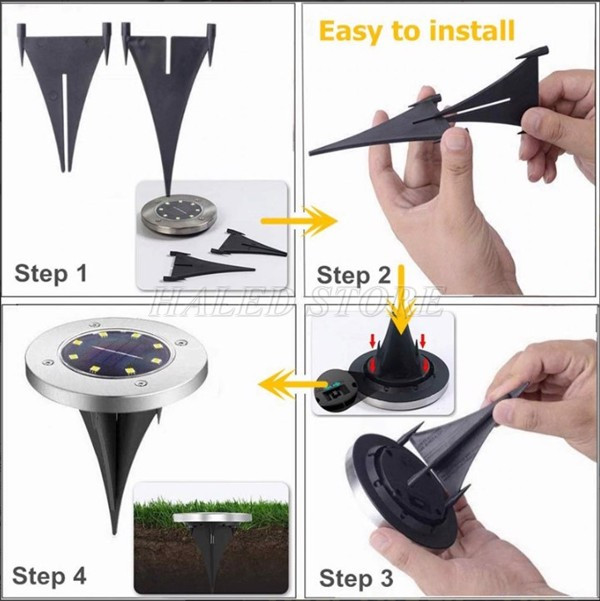 Hướng dẫn dùng đèn năng lượng mặt trời mini âm đất 