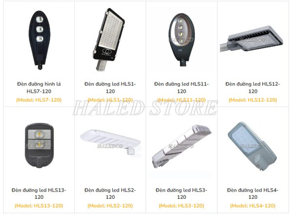Kiểu dáng đèn đường 120w HALEDCO