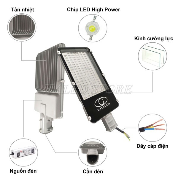 Kiểu dáng đèn đường 150w HLDAS1-150