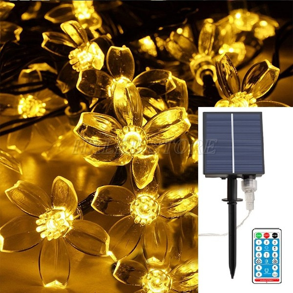 LED dây màu vàng hình hoa mai 