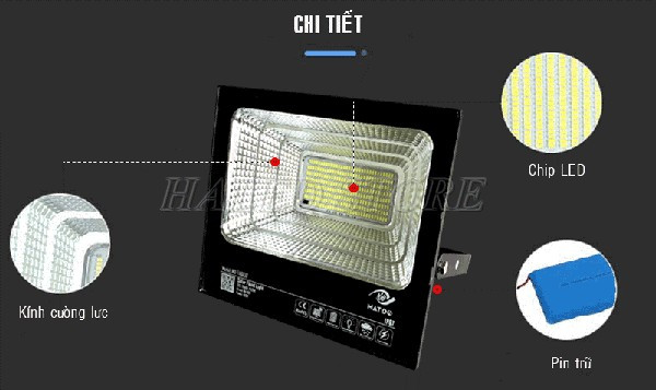 Kiểu dáng đèn pha năng lượng mặt trời 150w