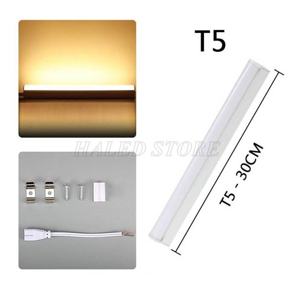 Đèn tuýp LED vàng T5 6W 30cm