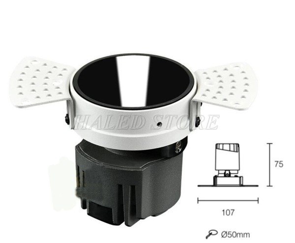 Đèn âm trần chống lóa tai viền