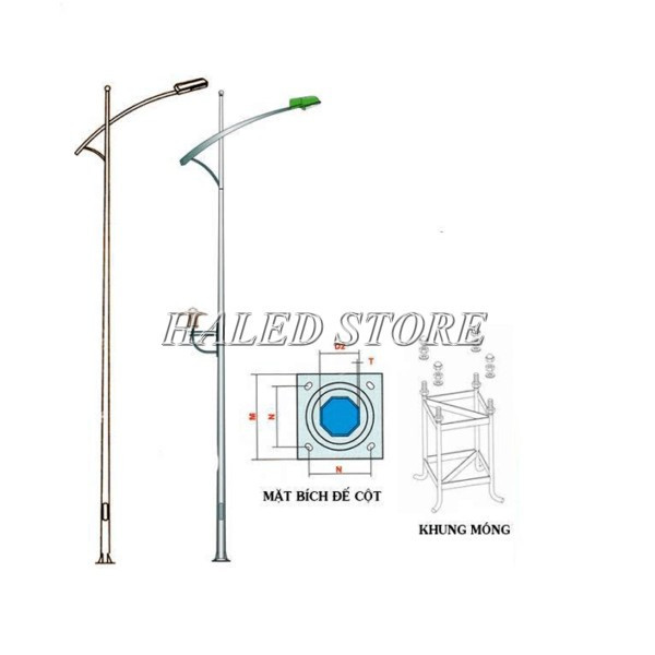 Hình ảnh cột đèn chiếu sáng 6M