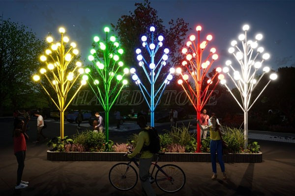 cot-den-cay-thong-trang-tri-cong-vien