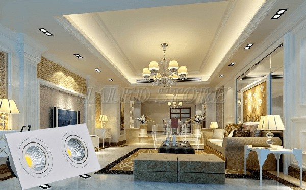 Đèn LED âm trần đôi chiếu sáng dân dụng