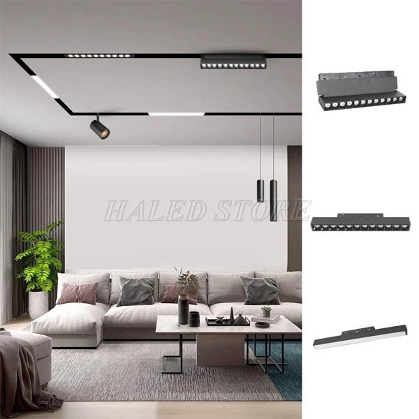 Đèn LED treo thanh ray nam châm 12W