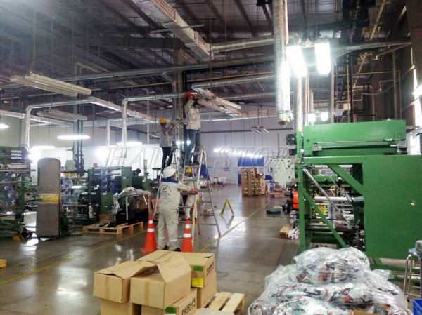 Thi công đèn nhà xưởng 