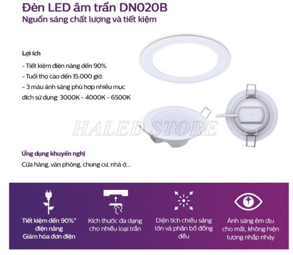 Đèn LED âm trần 4000K 16w
