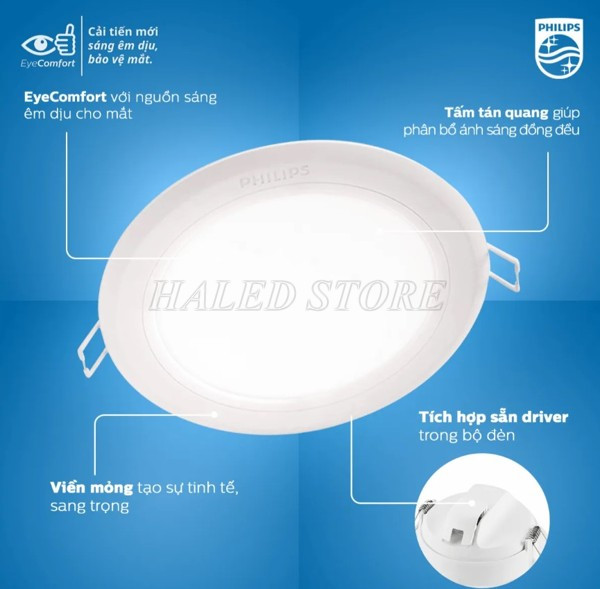 Đèn âm trần ánh sáng trung tính 