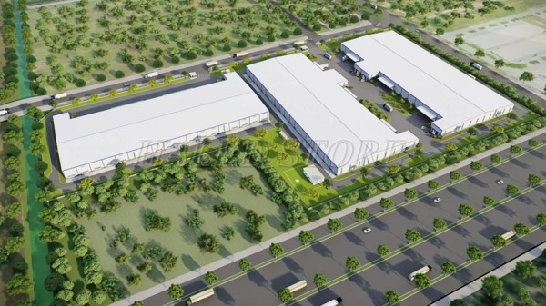 Mẫu nhà xưởng kết hợp khung thép và bê tông