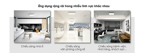 Ứng dụng rộng rãi của đèn ốp trần vuông 400x400