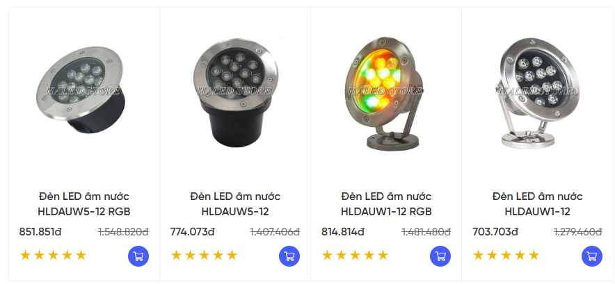Đa dạng đèn LED âm nước với giá tốt nhất thị trường