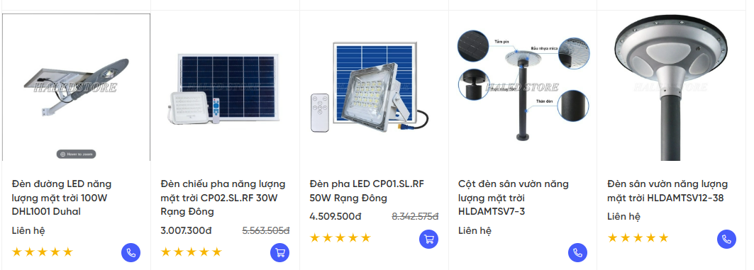 đèn led năng lượng mặt trời