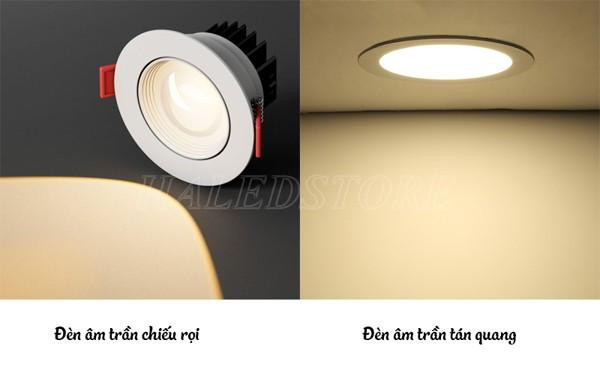 Ánh sáng đèn LED âm trần dịu nhẹ tạo cảm giác dễ chịu. 