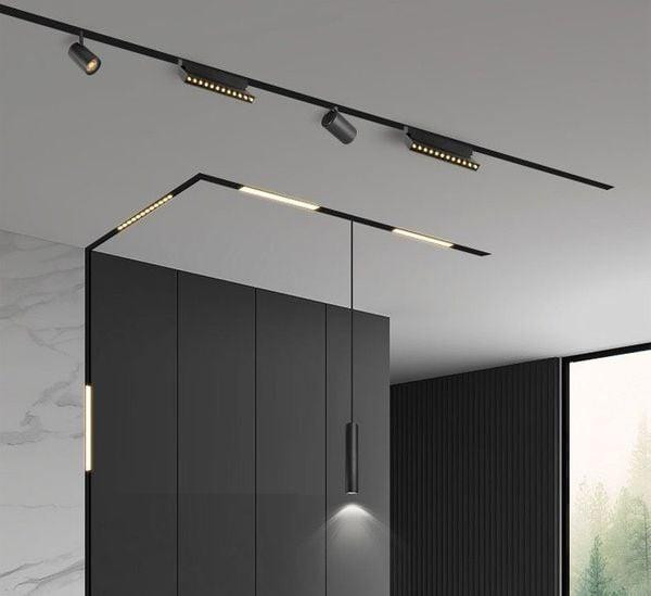 Đèn LED ray âm trần được sử dụng trong các phòng triển lãm và trưng bày nghệ thuật. 