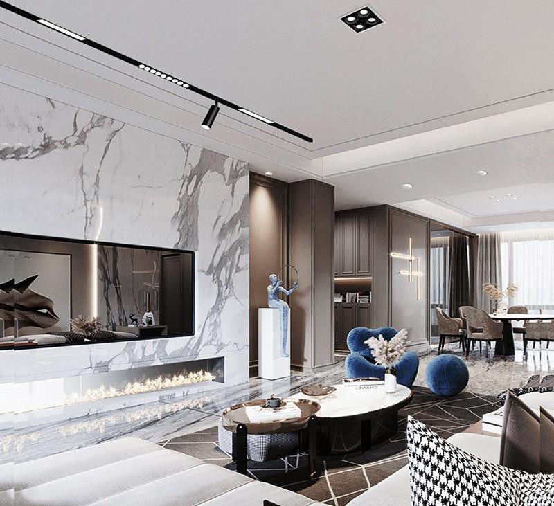 Đèn LED ray âm trần là loại đèn được sử dụng phổ biến trong lĩnh vực trang trí nội thất. 