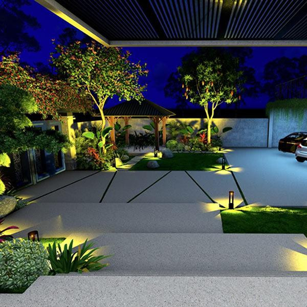 Đèn chiếu sáng đã trở thành một phần không thể thiếu trong thiết kế cảnh quan sân vườn hiện đại. 