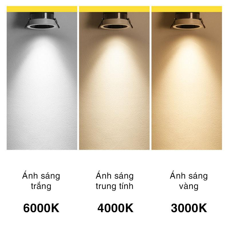 đèn led 3 màu rạng đông  