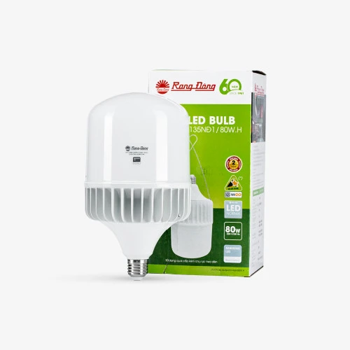 Đèn LED 80W Rạng Đông hiện đang được sử dụng phổ biến trên thị trường Việt Nam. 