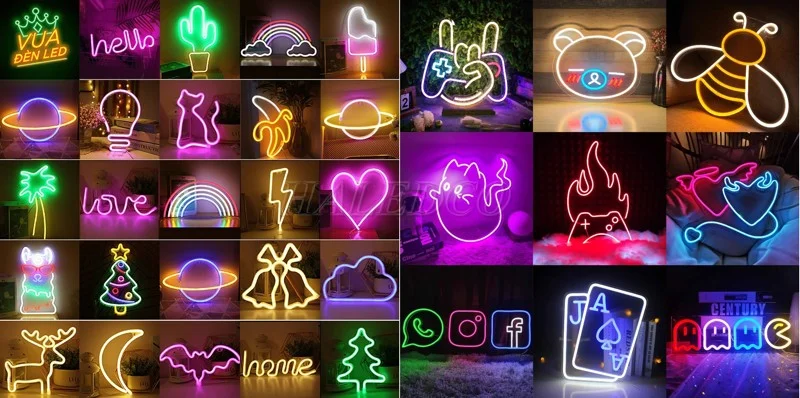 Đèn LED Neon trang trí với màu sắc đa dạng đang được sử dụng phổ biến trong các quán ăn, nhà hàng, khách sạn…