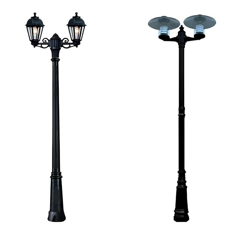 Tổng quan về cột đèn sân vườn 2 bóng 