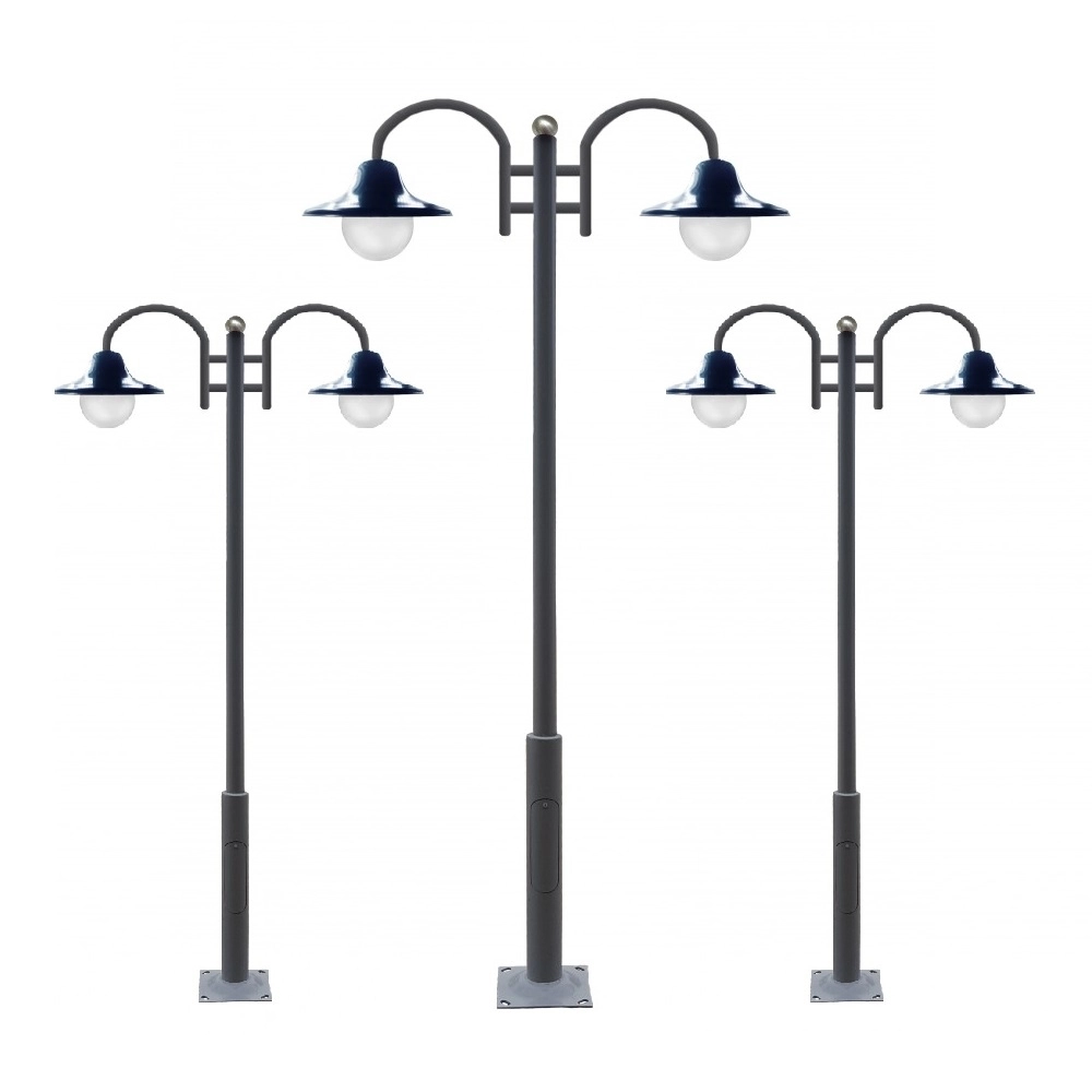 Cột đèn sân vườn 2 bóng hiện đại 