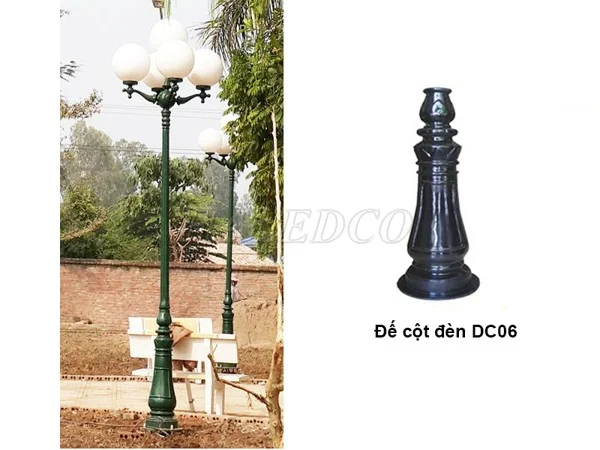 Phân loại theo kiểu dáng đế cột đèn 