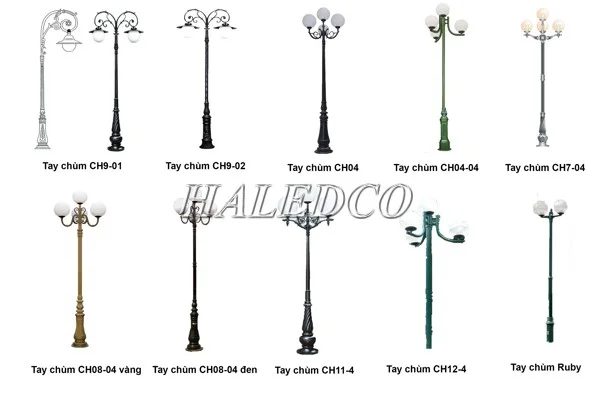 Các mẫu cột đèn sân vườn cổ điển do HALED STORE cung cấp. 