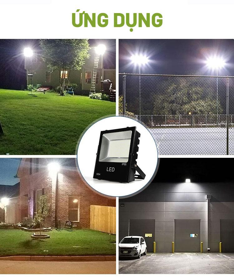 Đèn pha LED 200W hiện đang được sử dụng rộng rãi trong chiếu sáng ngoài trời. 