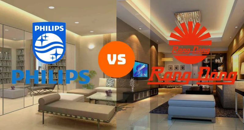 Đèn LED Philips và Rạng Đông là hai thương hiệu nổi tiếng hàng đầu tại Việt Nam hiện nay. 