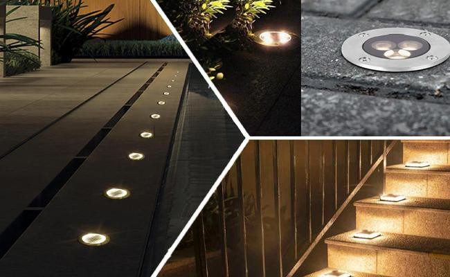 Đèn LED âm đất hiện nay được sử dụng rất rộng rãi trong trang trí ngoại thất. 