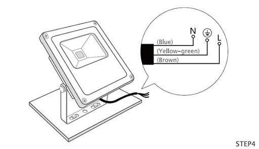 Đấu nối đèn pha LED vào nguồn điện. Việc đấu nối cần phải được thực hiện theo đúng kỹ thuật