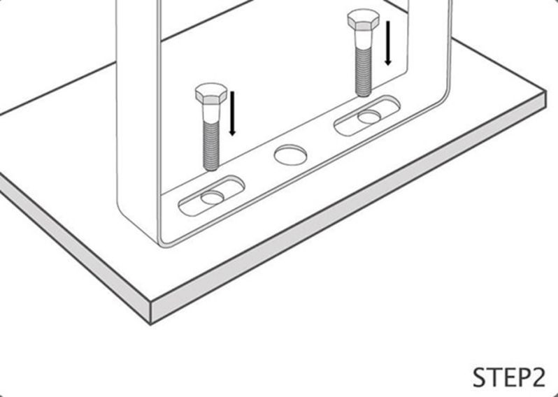 Đặt khung vào lỗ vừa khoan sau đó bắt vít vào để cố định đèn ở khu vực cần lắp đặt. 