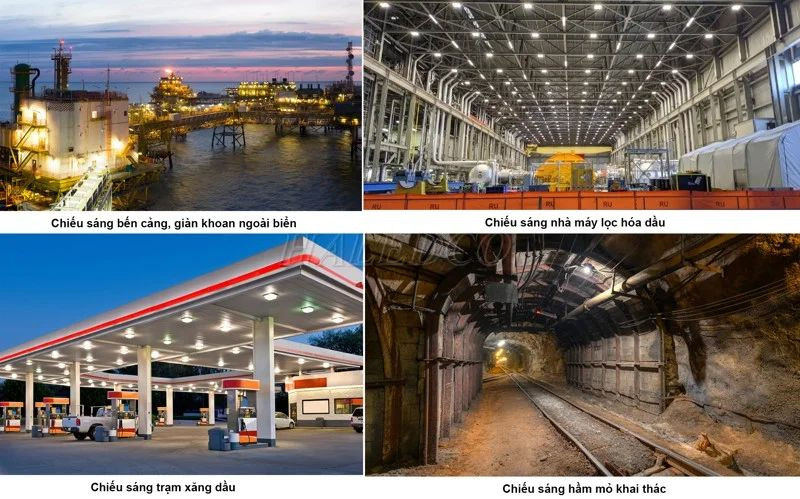 Lựa chọn đèn LED chống cháy nổ phù hợp với khu vực sử dụng. 