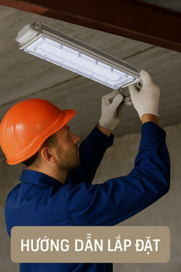 Hướng dẫn cách lắp đặt và bảo trì đèn bộ đèn LED chống cháy nổ 80w 