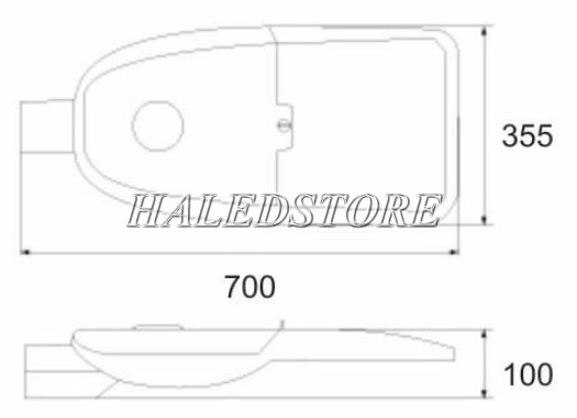 Bản vẽ đèn đường LED PRDA PSTO150L-150
