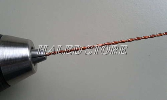 Xoắn dây đồng để chế tạo đèn LED