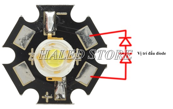 Vị trí đầu diot đèn LED