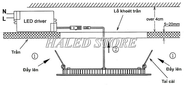 Lắp đặt đèn LED có driver rời