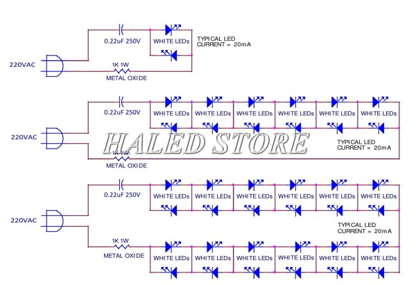 Mạch đèn LED nguồn 220V