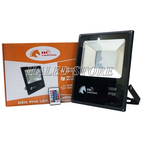 Đèn pha LED 7 màu 100W