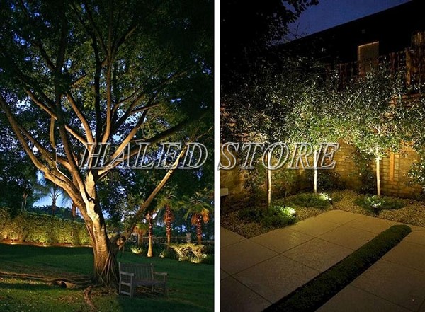 Đèn pha LED chiếu sáng từ dưới lên