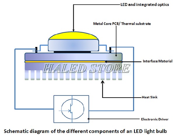 Cấu tạo chip của đèn LED cao áp