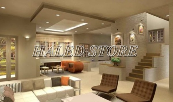 Ứng dụng chiếu sáng của đèn LED âm trần HLDADLT5-7 fin vàng