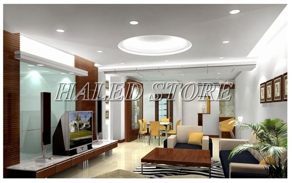 Ứng dụng chiếu sáng của đèn LED âm trần HLDADLT5-7 fin bạc